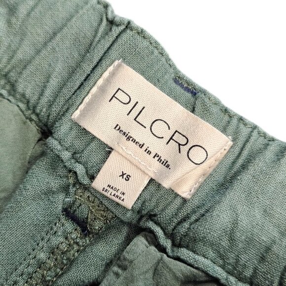 Anthropologie Pilcro Slim Linen Blend Beach Cargo Pants, Green, Size XS, NWT - Picture 8 of 10